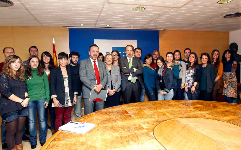 ESPAÑA MÁSTER EFE CH19875:MADRID, 05/11/2012.- El presidente de la Agencia Efe, José Antonio Vera, inaugura el nuevo Máster de EFE, hoy en la sede de la Agencia.- EFE/Chema Moya
