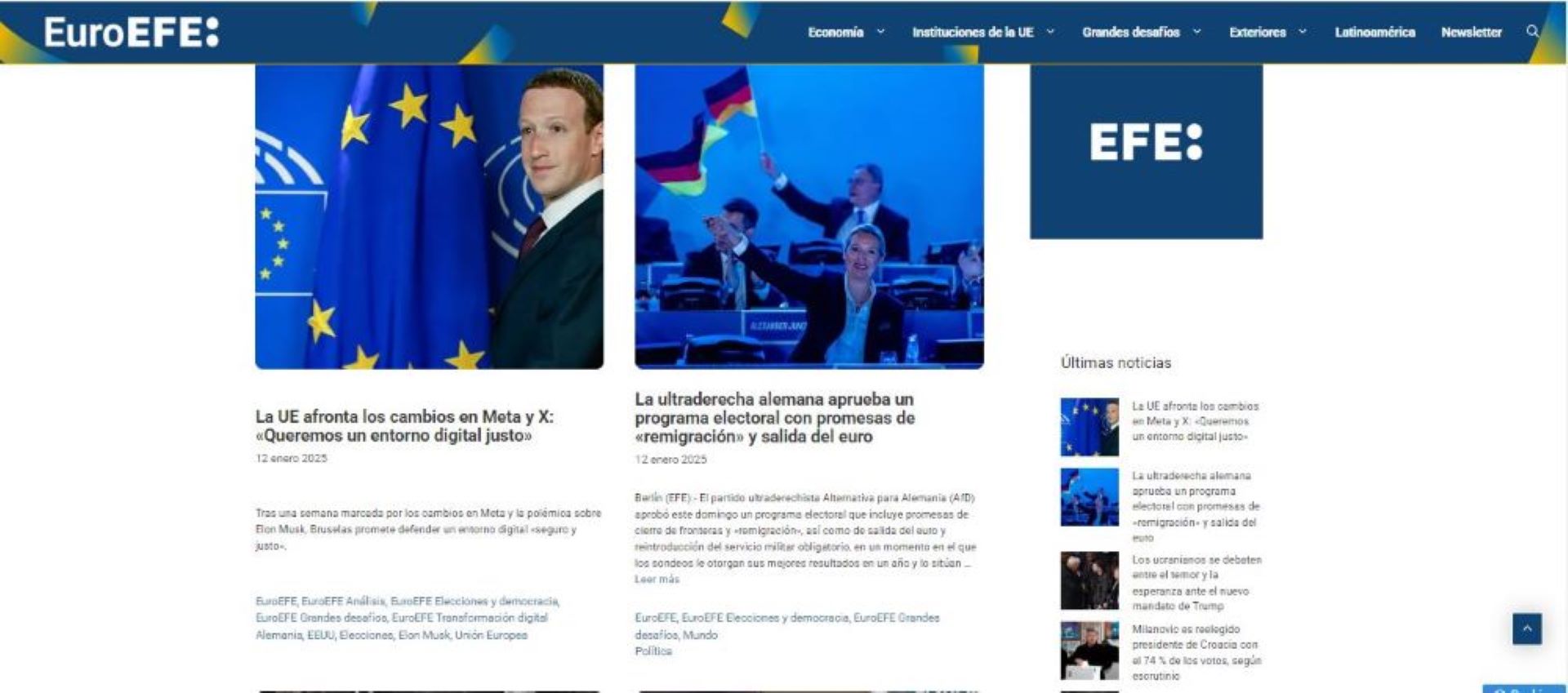 Nueva web de euroefe