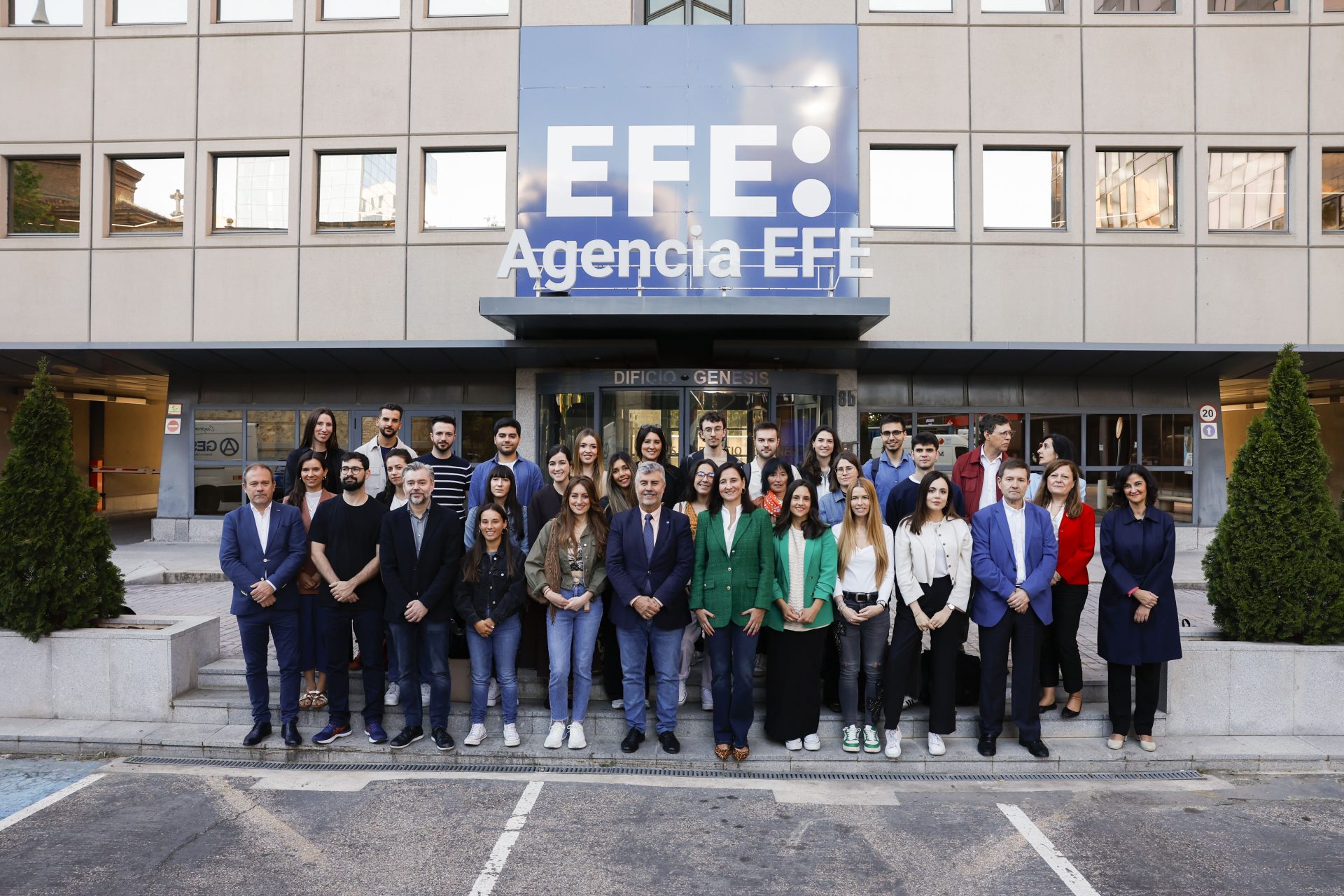 25 periodistas que participan en la V edición del programa de Formación en Unión Europea puesto en marcha por EFE, RTVE y Parlamento Europeo.